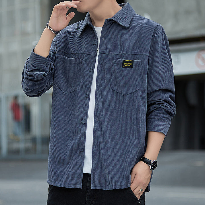 Men's stylish cord jacket with practical pockets Lisslune