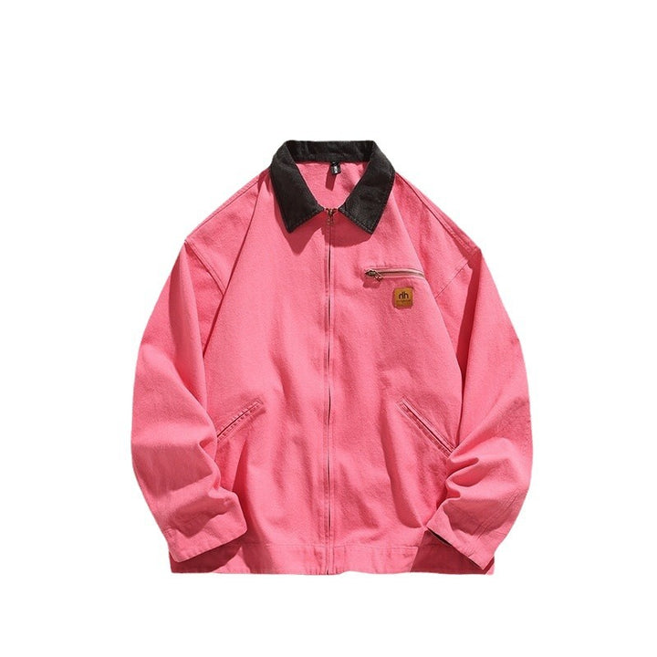 Men's robust leisure jacket with high collar and practical pockets Lisslune