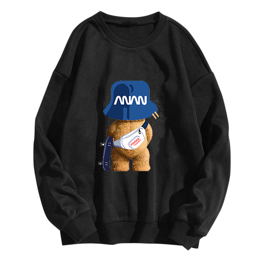 Women casual sweatshirt with playful bear motifs Lisslune