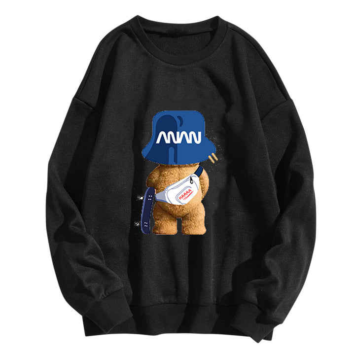 Women casual sweatshirt with playful bear motifs Lisslune