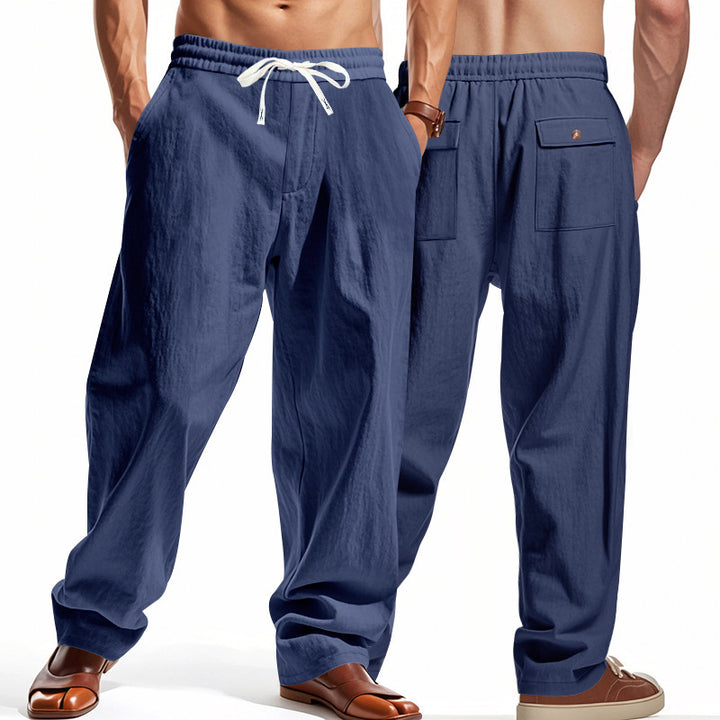 Men's airy beach pants with elastic waistband and practical pockets Lisslune