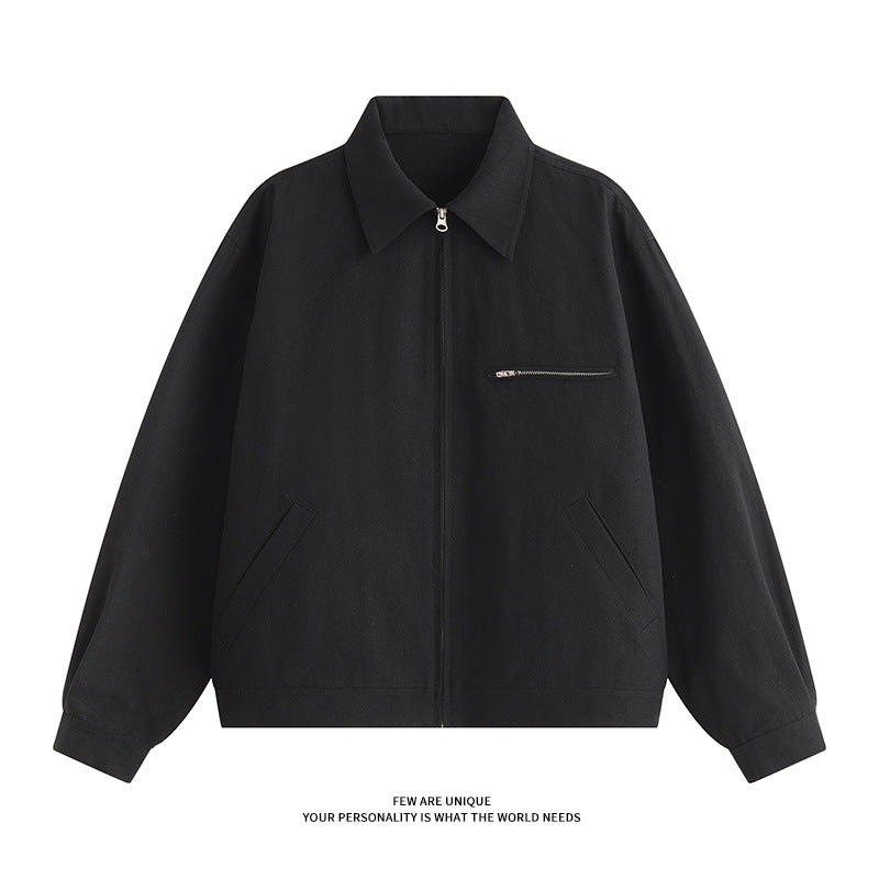 Men's casual transitional jacket with practical pockets and modern cut Lisslune