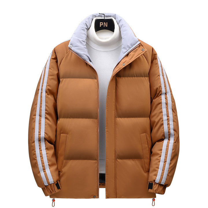Men's Winter Quilted Jacket with Insulating Inner Lining and Adjustable Hood Lisslune