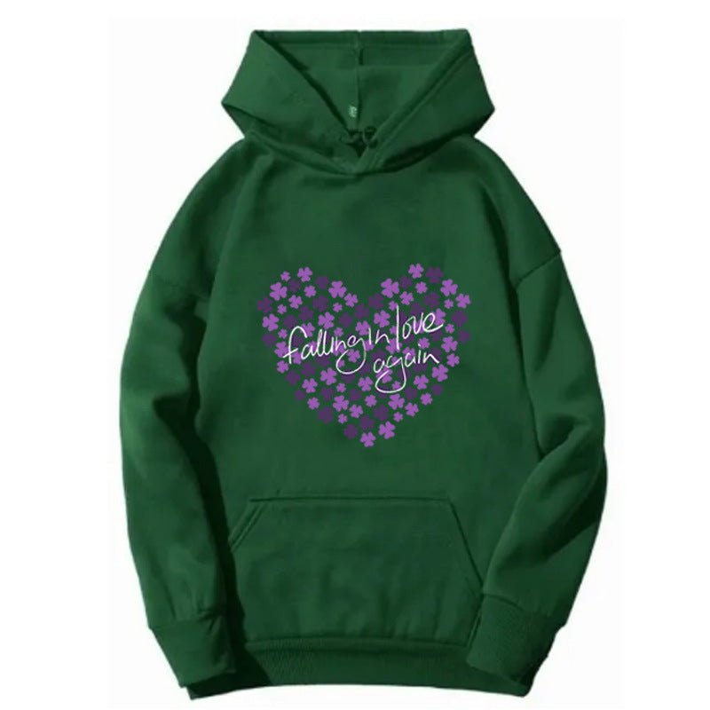 Women's hoodie with floral heart design Lisslune