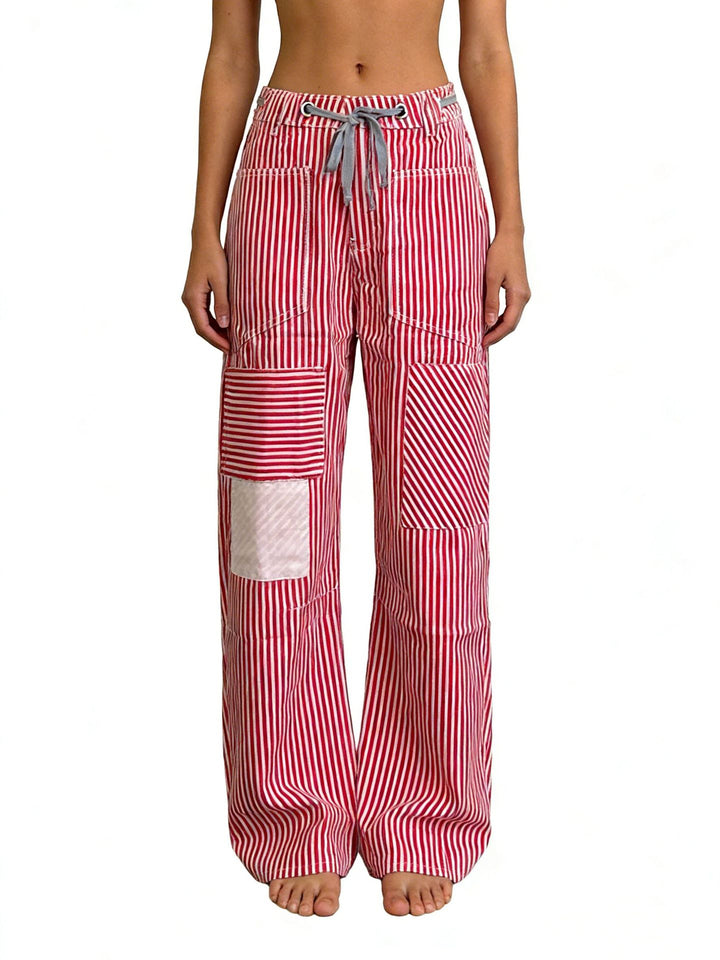 Damen weite Cargo-Hose mit praktischen Taschen und einzigartigem Design Lisslune