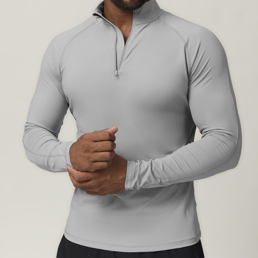 Men's Functional Long Sleeve Shirt with Zipper Lisslune