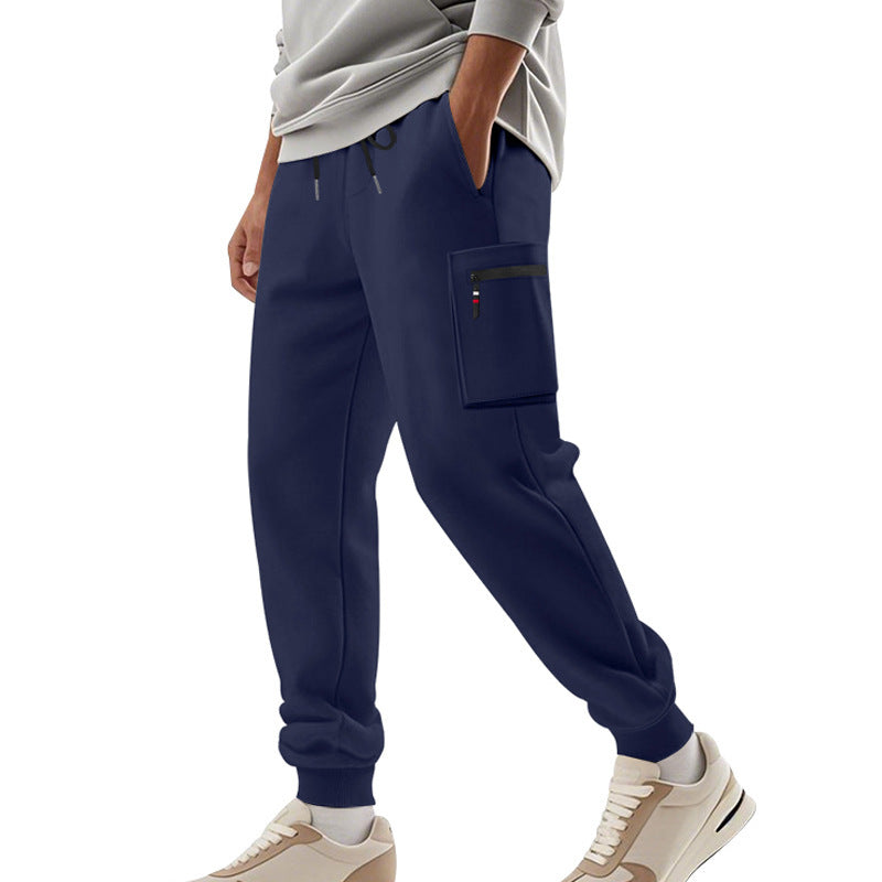 Men's leisure pants with practical side pocket design Lisslune