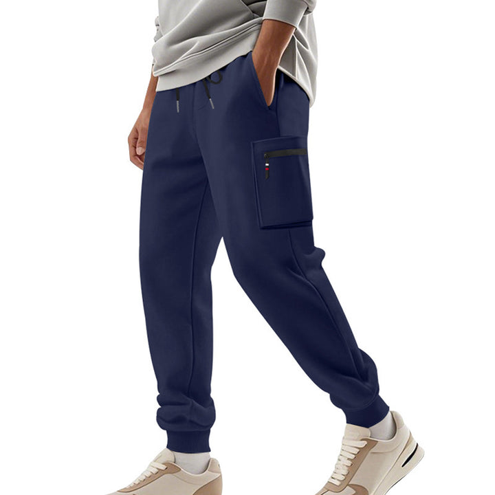 Men's leisure pants with practical side pocket design Lisslune