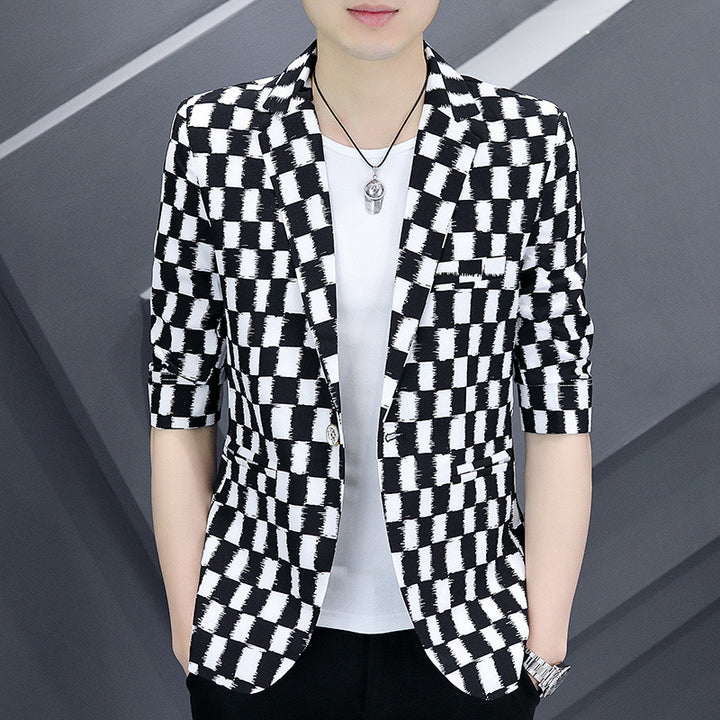 Men's fashionable blazer jacket with innovative pattern Lisslune