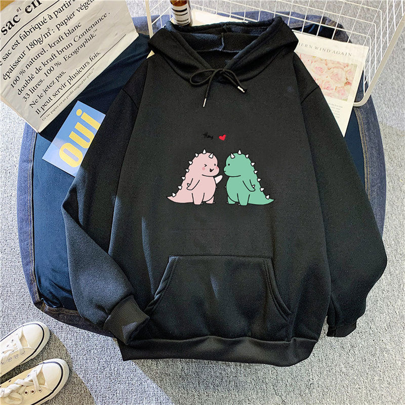 Women’s hoodie with playful dinosaur motif Lisslune