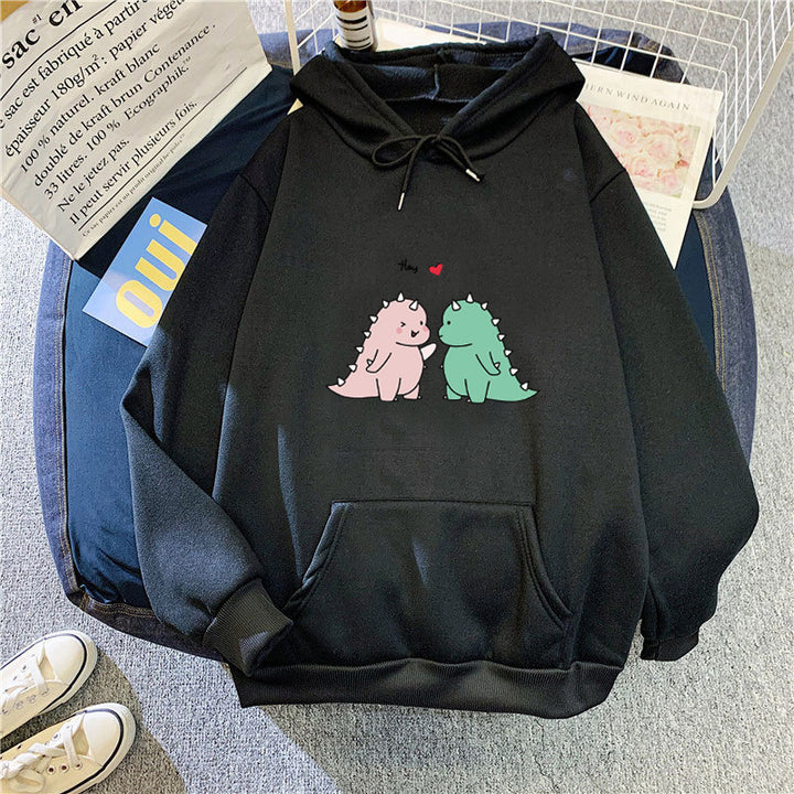 Women’s hoodie with playful dinosaur motif Lisslune