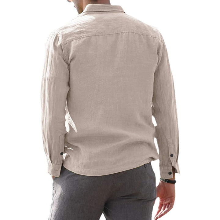 Men's Lightweight Cotton Shirt with Practical Pockets Lisslune