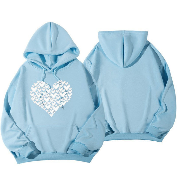 Women's Hoodie Sweatshirt with Large Heart Design Lisslune