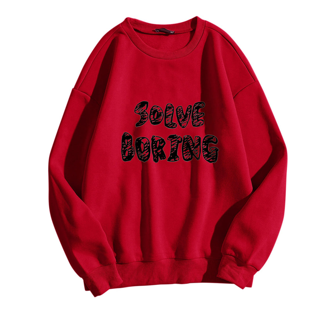 Women's casual sweatshirt with creative lettering Lisslune