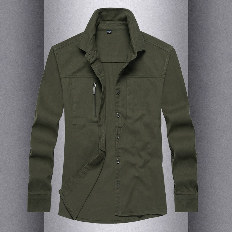 Men's long sleeve shirt with practical pockets and modern cut Lisslune