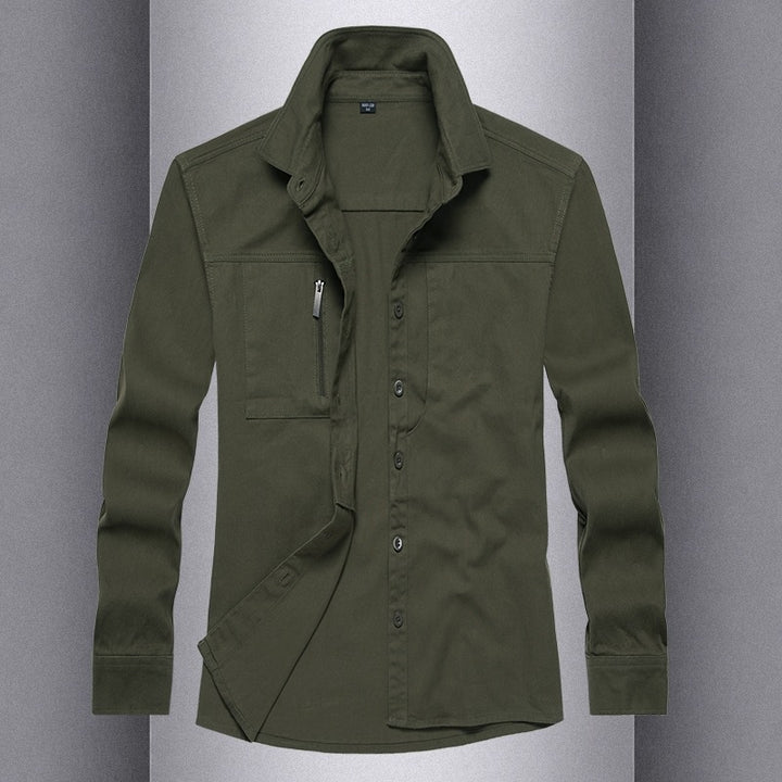 Men's long sleeve shirt with practical pockets and modern cut Lisslune