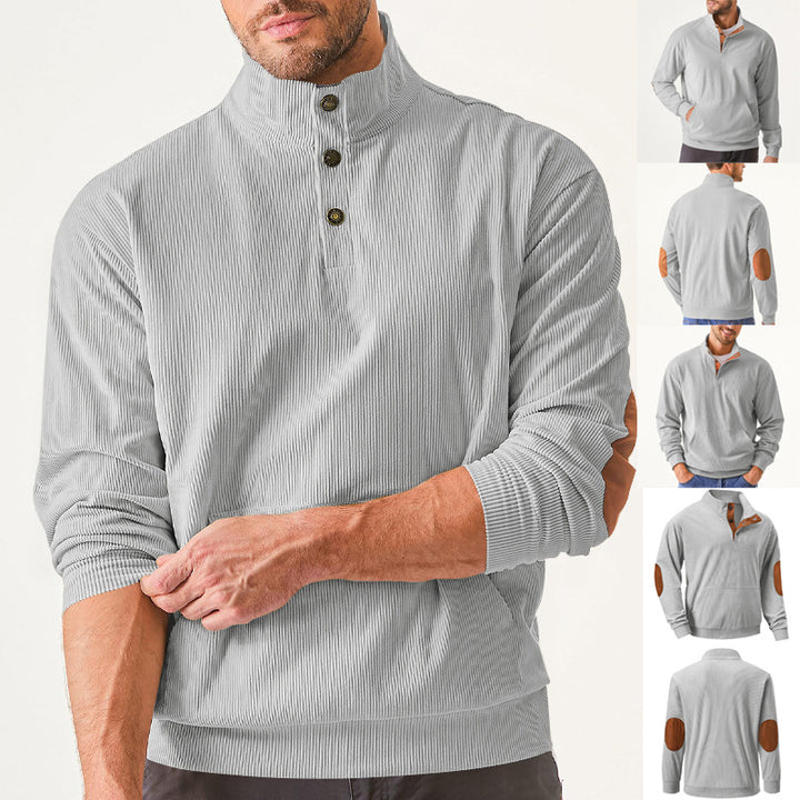 Men's high-performance sweatshirt with stand-up collar and practical kangaroo pocket Lisslune
