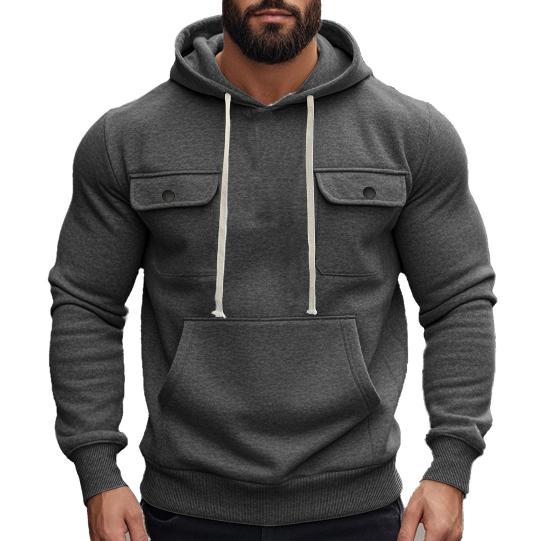 Men's hoodie with practical chest pockets Lisslune