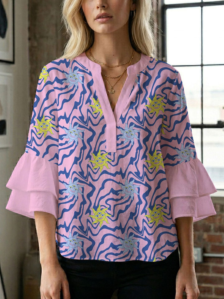 Ladies blouse with beautiful floral design Lisslune