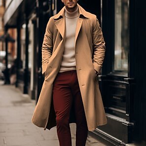 Men's elegant, minimalist long coat Lisslune