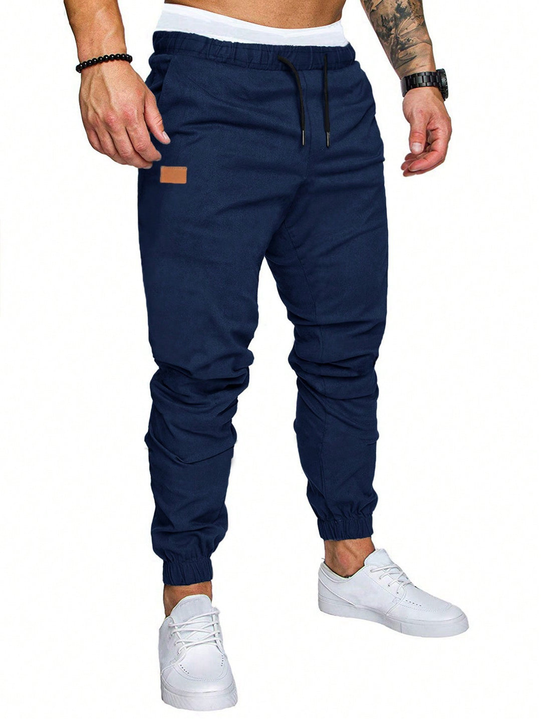 Men's casual jogging pants with elastic waistband and practical zip pockets Lisslune