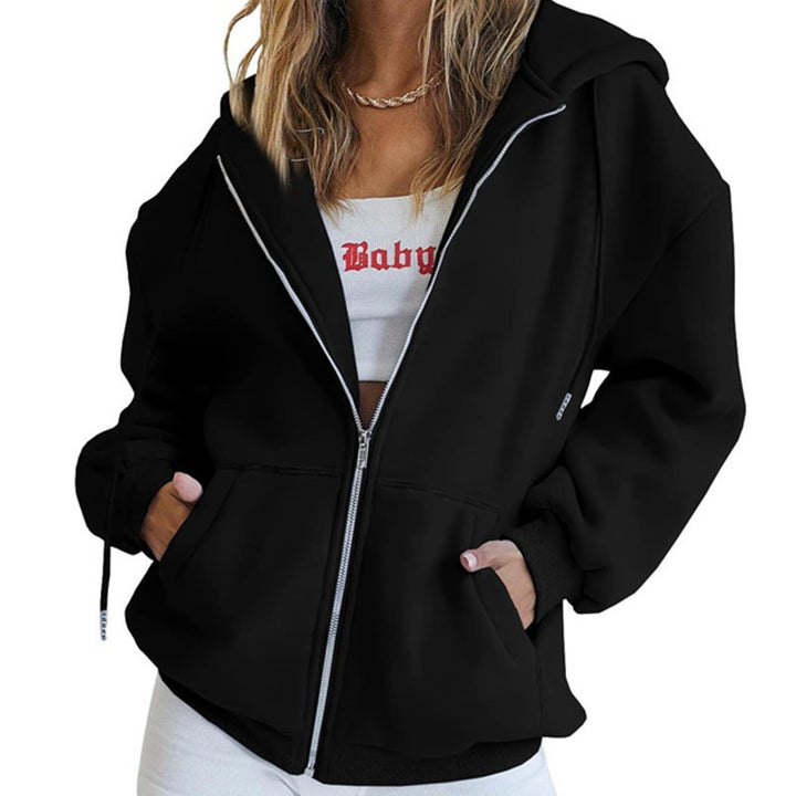 Women's Oversized Hooded Jacket with Zipper Lisslune