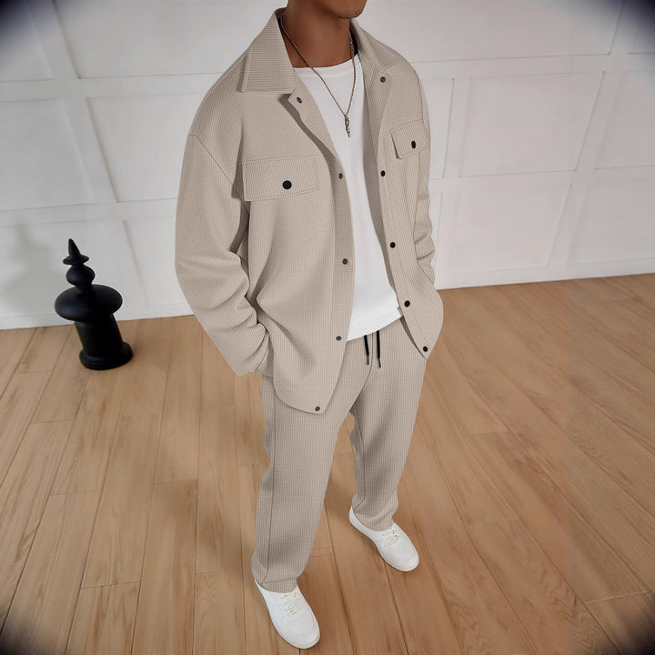 Men's fashionable leisure set with casual jacket and comfortable sweatpants Lisslune