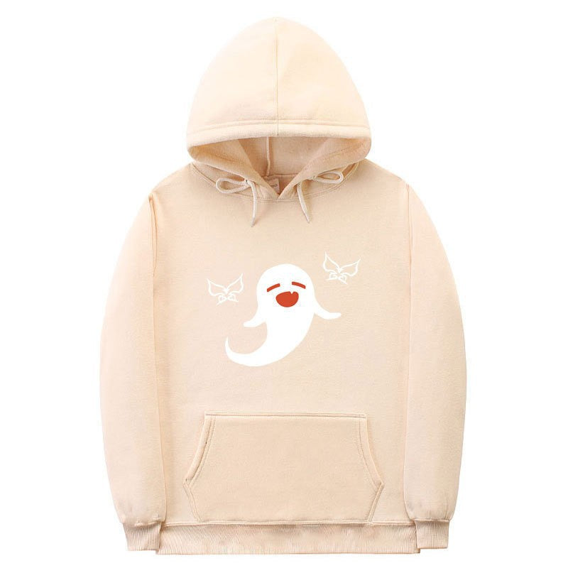 Women's Hoodie with Playful Ghost Design Lisslune