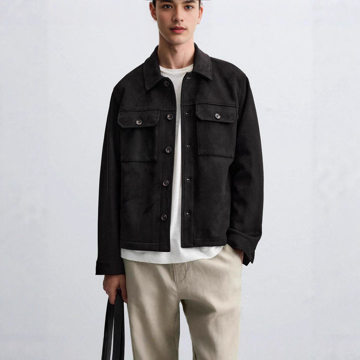 Men's stylish overshirt jacket with sturdy chest pockets and practical snap buttons Lisslune