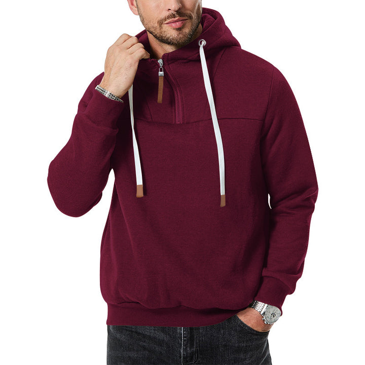 Men's fashionable hoodie with zipper and decorative details Lisslune