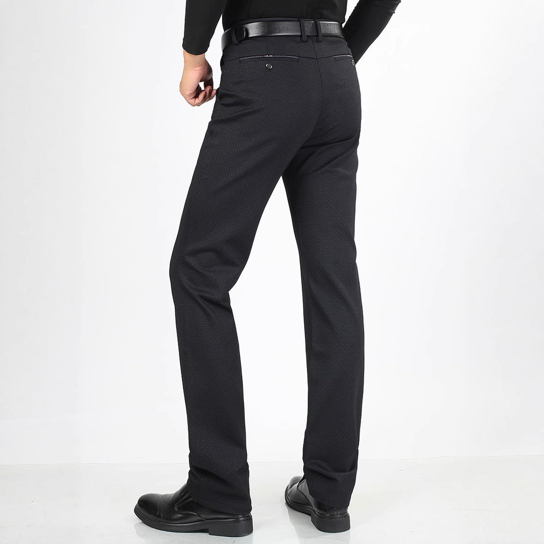 Men's modern suit trousers in slim fit cut with fine pattern Lisslune
