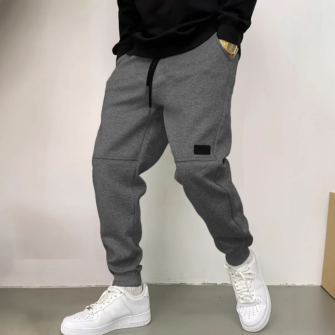 Men's sporty jogging pants with side zipper details Lisslune