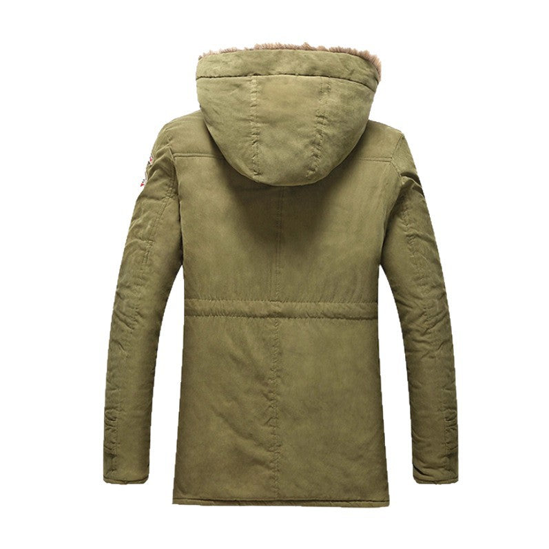Men's fashion winter jacket with synthetic fur collar and practical pockets Lisslune