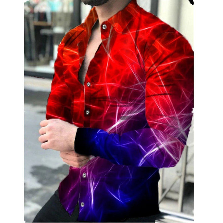 Men's long-sleeve shirt with modern technology design Lisslune