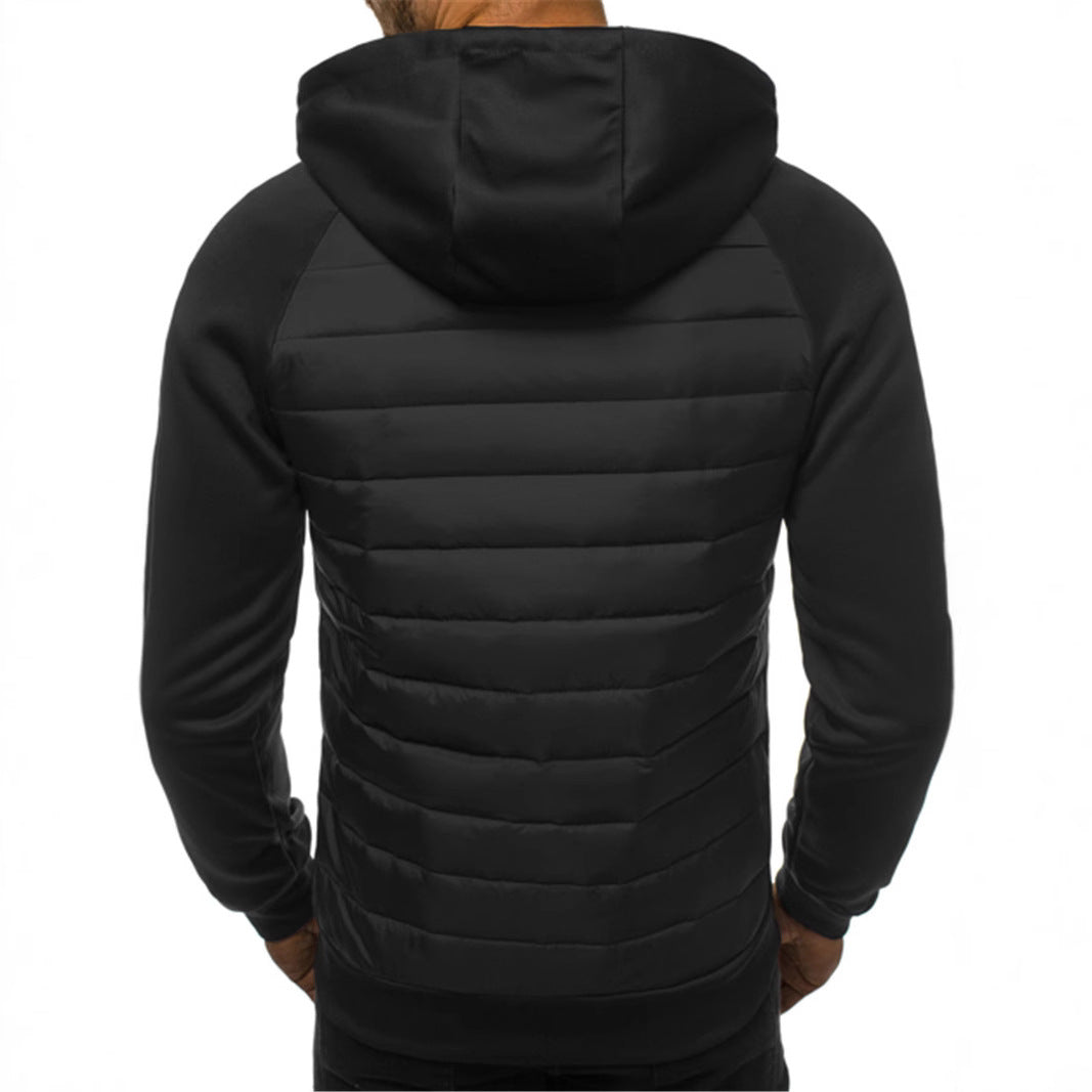 Men's sporty hooded jacket with modern design elements and functional zip pockets Lisslune
