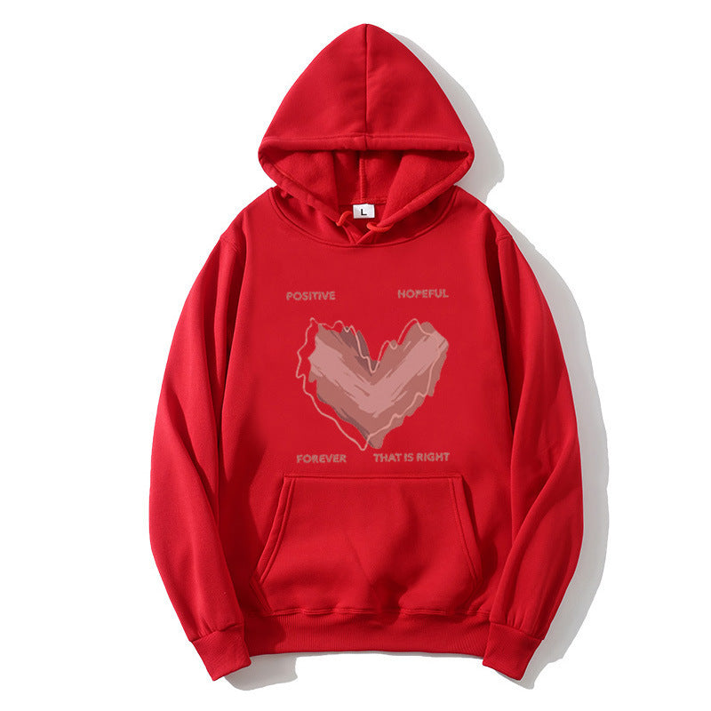 Women's hoodie with inspiring heart motif Lisslune
