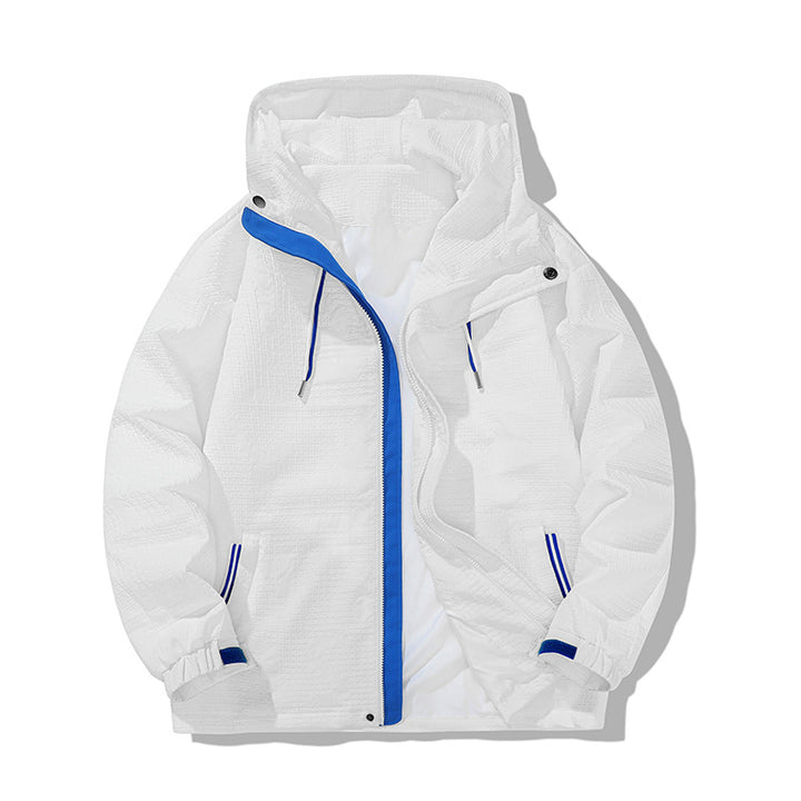 Men's lightweight windbreaker with practical zippered pockets Lisslune