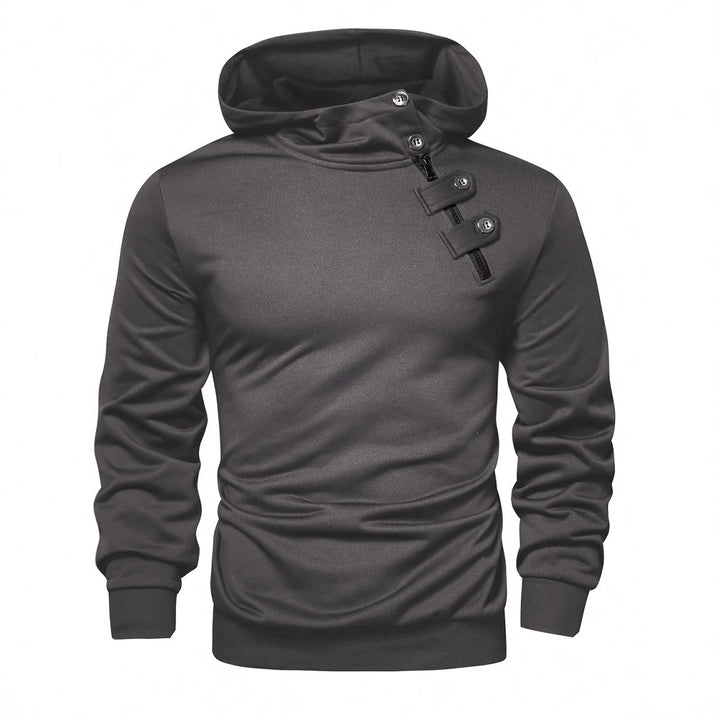 Men's Stylish Hoodie with Asymmetrical Zipper Lisslune