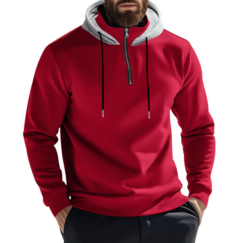 Men's sporty hoodie with half-zip and breathable material Lisslune