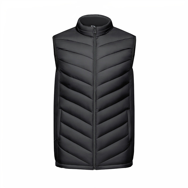 Men's Reversible Vest with Innovative Quilting Technique and Side Slip Pockets Lisslune