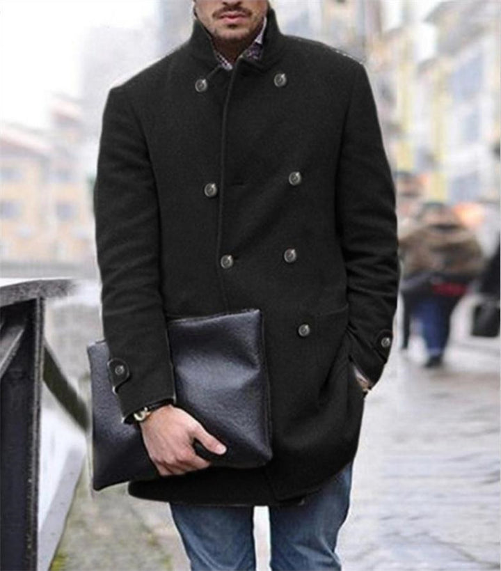 Men's elegant winter coat with double button placket and warming inner lining Lisslune