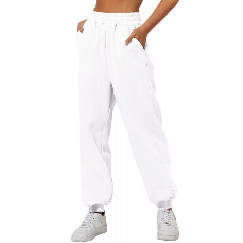 Women's jogging pants with elastic waistband and side pockets Lisslune