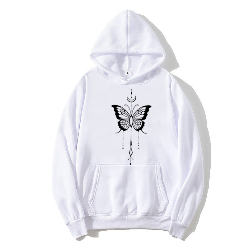 Women's hoodie with stylish butterfly motif Lisslune