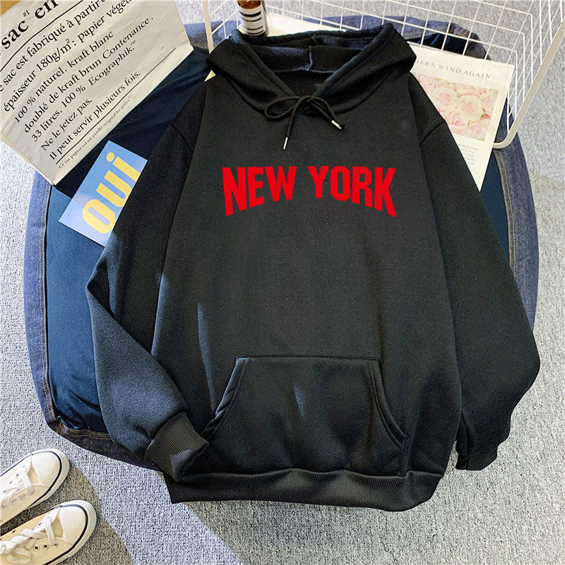 Women's hoodie with stylish New York design Lisslune