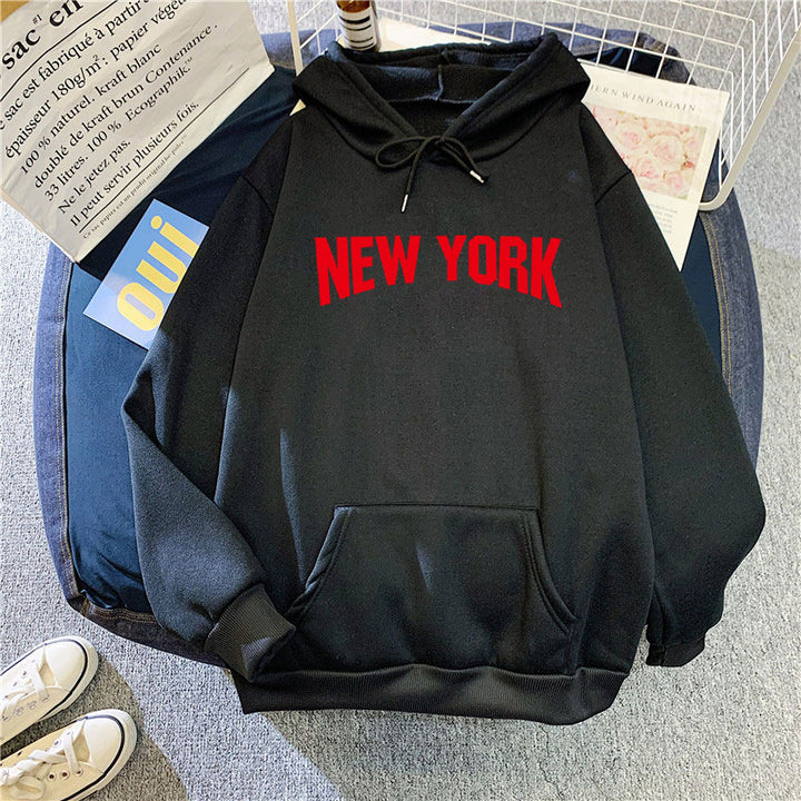 Women's hoodie with stylish New York design Lisslune