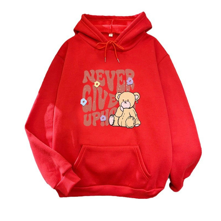 Women's hoodie with motivational bear design Lisslune