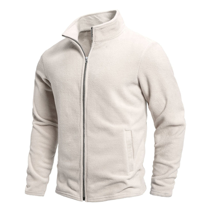 Men's fleece jacket with high collar and practical pockets Lisslune