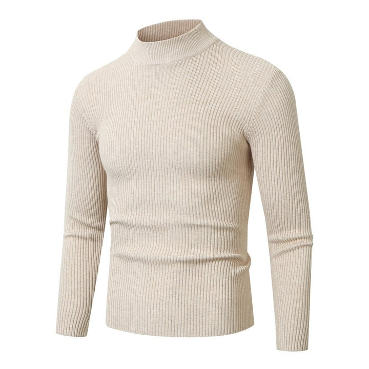 Men's turtleneck sweater made of high-quality ribbed structure Lisslune