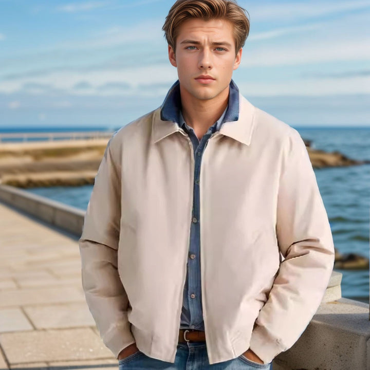 Men's modern bomber jacket with minimalist design Lisslune