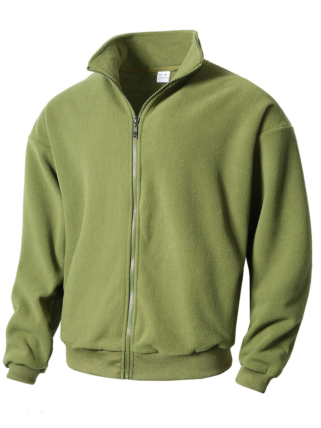 Men's fleece jacket with high collar and zipper Lisslune